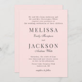 Blozende neutrale verfijnde klassieke trouw uitnod kaart (Voorkant / Achterkant)