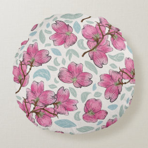 Blozende Orchidee Ronde Kussen – Petal Party Vibe