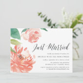 blozende pioen | Post Wedding Brunch Uitnodiging (Staand voorkant)