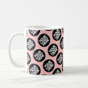 Blozende roze aangepaste logo bedrijfs patroon wer koffiemok
