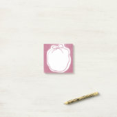 Blozende Roze Aquarel Strik Krans Post-it® Notes (Op bureau)