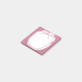 Blozende Roze Aquarel Strik Krans Post-it® Notes (Schuin)