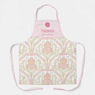Blozende Roze Art Nouveau Bloem Werk Schort