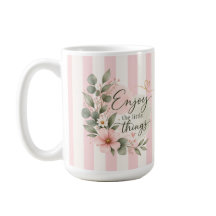 Blozende Roze Bloem 'Geniet van de Kleine Dingen'