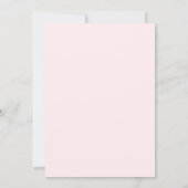 Blozende roze bloemen lint kruis Eerste Communie Kaart (Achterkant)