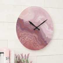 Blozende Roze en Terracotta Vloeiende Abstracte Ku