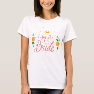 Blozende Roze Ik Ben De Bruid Bachelorette Groepsf T-shirt