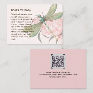 Blozende Roze Libelle Bloemen Boeken Voor Baby Ged Informatiekaartje