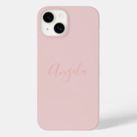 Blozende Roze met Naam iPhone 14