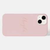 Blozende Roze met Naam iPhone 14 Case-Mate iPhone Case (Achterkant (horizontaal))