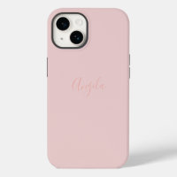 Blozende Roze met Naam iPhone 14