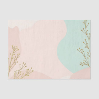 Blozende Roze Mint Abstract Trendy Collectie Tissuepapier
