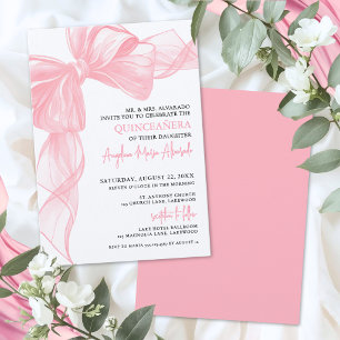 Blozende Roze Quinceanera Kaart