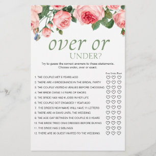 Blozende Roze Roos Bloemenspel Over of Onder Flyer