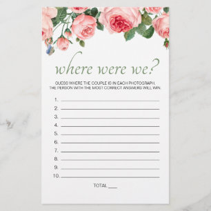 Blozende Roze Roos Bloemenspel Waar Waren We Flyer