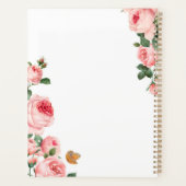 Blozende Roze Roos Planner (Achterkant)