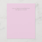 Blozende Roze Salie Bloemige Trouw UITNODIGINGEN B (Achterkant)