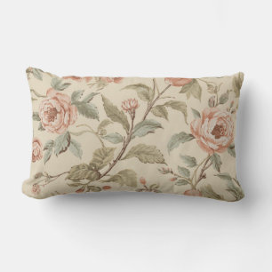 Blozende Roze Salie Groen Beige Shabby Chic Bloeme Kussen