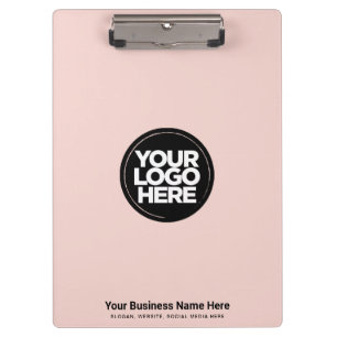 Blozende Roze Uw bedrijfslogo, slogan, website Klembord