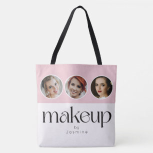 Blozende Roze Witte 3 Foto MUA Make-up Artiest Draagtas
