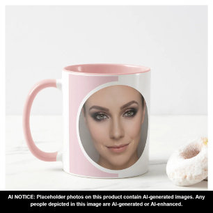 Blozende Roze Witte Foto MUA Elegante Koffie Mok