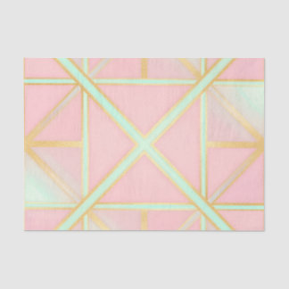 Blozende Roze Zachte Mint Goud Luxe Trendy Collect Tissuepapier
