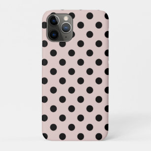 Blozende Roze & Zwarte Stippen Stip iPhone 11 Pro Hoesje