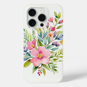 Blozende Tuin Waterverf Bloemenboeket iPhone 15 Pro Case