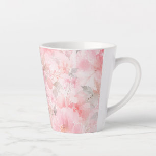 Blozende Waterverf Bloemen Latte Mok