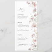 Blozende Wilde Bloem Boho Trouwmenu Menu (Voorkant)
