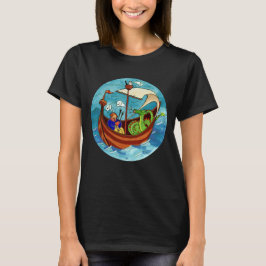 Blpipe Boat Band dark T shirt voor dames