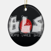 BLS slaat tekst vaardigheidHIP HOP Keramisch Ornament (Links)