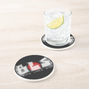 BLS slaat tekst vaardigheidHIP HOP Zandsteen Onderzetter