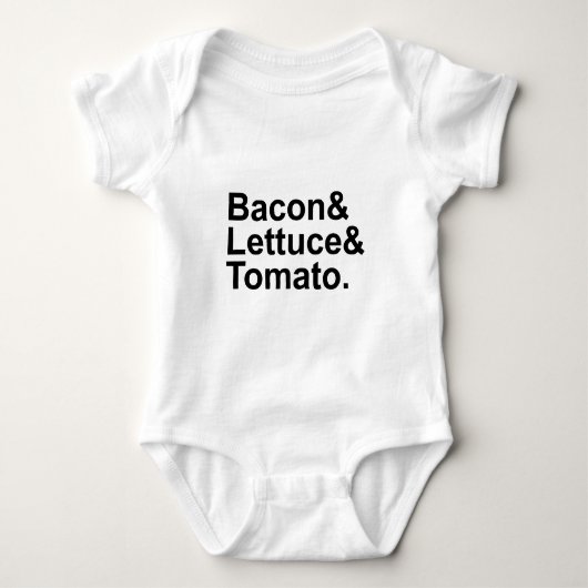 BLT Bacon Sla Tomaat Lijst Tekenreeks Romper (Voorkant)