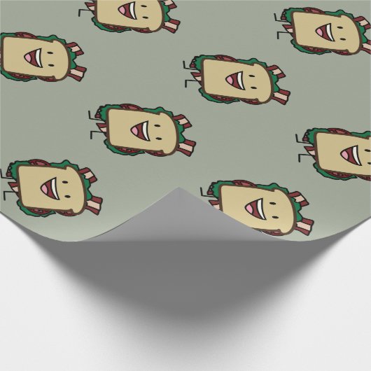 BLT Sandwich Bacon Lettuce en Tomato Foods Design Cadeaupapier (Hoek)