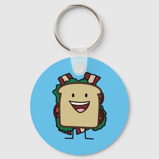 BLT Sandwich Bacon Lettuce en Tomato Foods Design Sleutelhanger (Voorkant)