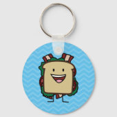 BLT Sandwich Bacon Lettuce en Tomato Foods Design Sleutelhanger (Voorkant)