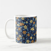 Blu and yellow floral Mug (Gauche)