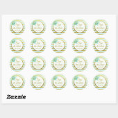 Blu et or Floral Enregistrer les stickers Date (Feuille)