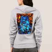 BLU GENES dog lapphund BACK/FRONT ART Hoodie (Achterkant)