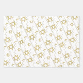 Blu, grijs, Gold Star van David Wrapping Paper (Voorkant 2)