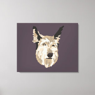 Blu Portrait Canvas Art - Achtergrond Afdruk