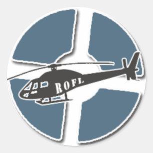 BLU RoFL Copter Sticker