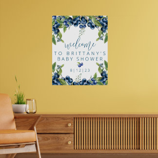Bluberry Baby shower Poster