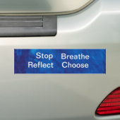 blue1010001, Einde, Breedte, Reflect, Kies Bumpersticker (Op auto)