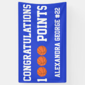 Blue 1000 Basketball Career Points Scorer Player Spandoek (Verticaal)