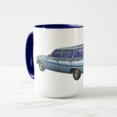 Blue 1962 Chevrolet station wagon. Mok (Voorkant links)