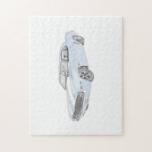 Blue 1969 Chevy Camaro Drawing Legpuzzel (Verticaal)