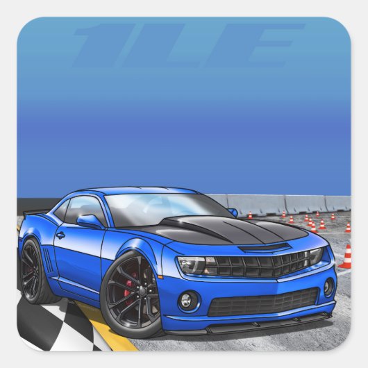 Blue_1LE Vierkante Sticker (Voorkant)