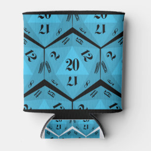 Blue-20-Sided-Dice Pattern Blikjeskoeler